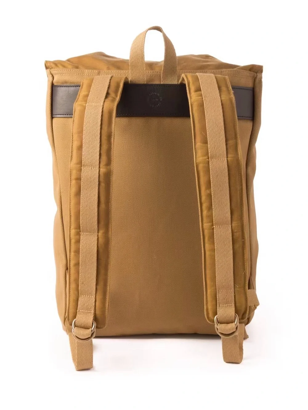 Filson Tan Canvas Backpack with Dark Brown Leather Straps